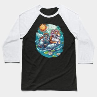 Calvin and Hobbes Wild Wagon Baseball T-Shirt